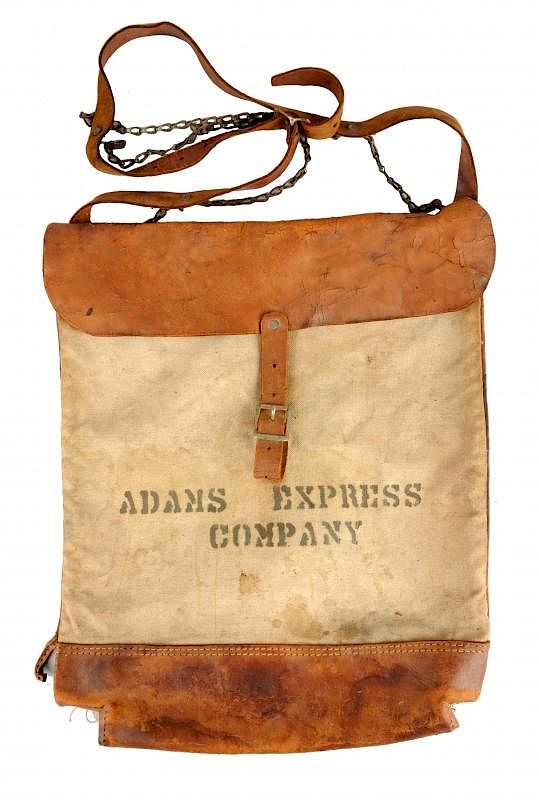 Appraisal: Adams Express Co Leather Saddle Bag Circa late s Excellent