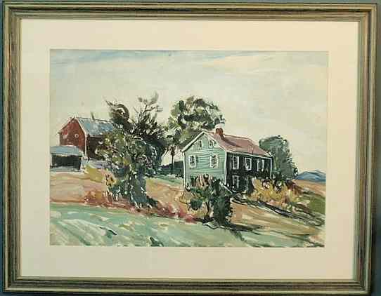 Appraisal: Baum Walter Emerson American - framed and matted watercolor painting