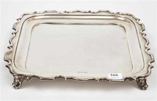 Appraisal: A STERLING SILVER SALVER MAKER'S MARK WALKER HALL SHEFFIELD CIRCA