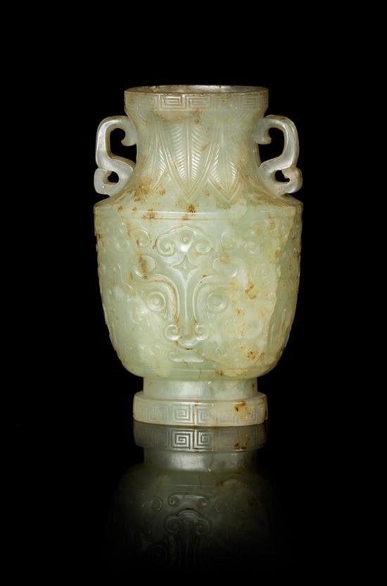 Appraisal: Sale Lot A Celadon Jade Vase of an even stone