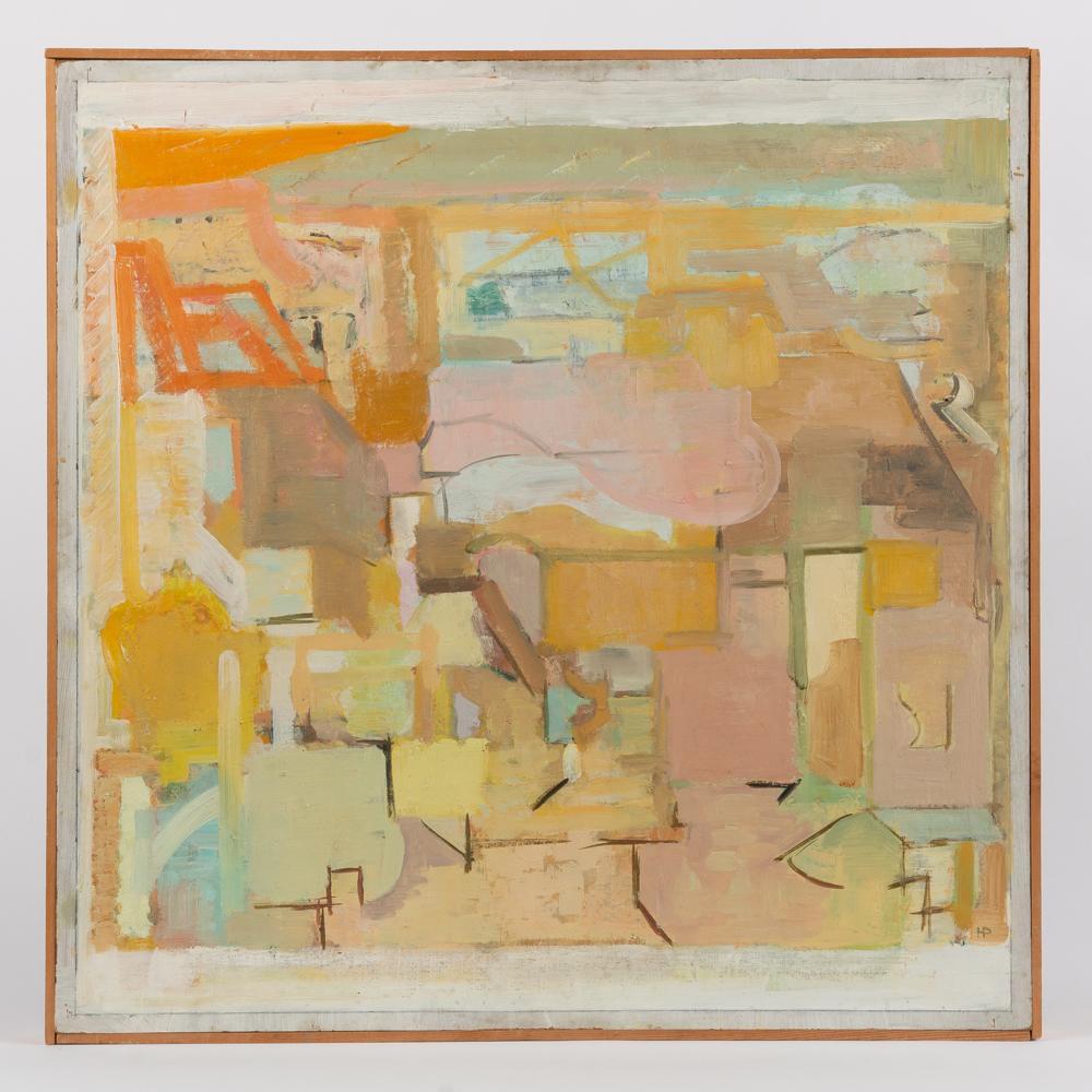 Appraisal: HAL PARKER ABSTRACT OIL ON MASONITE Hal Parker San Francisco