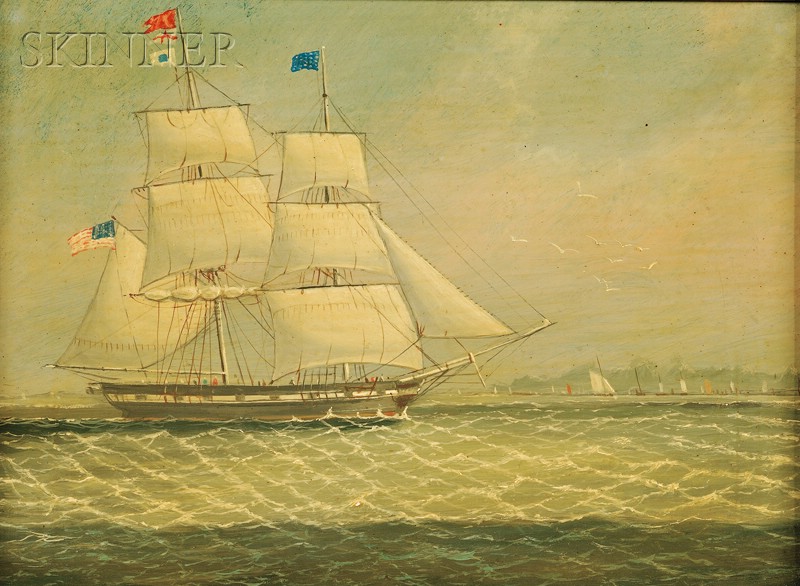 Appraisal: Frederick Tordoff American b Shipping in Boston Harbor Inscribed and