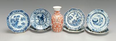 Appraisal: Chinese blue and white porcelain two Kraak plates similar borders