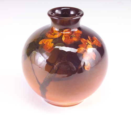 Appraisal: ROOKWOOD Standard glaze spherical vase attribued to Caroline Steinle with