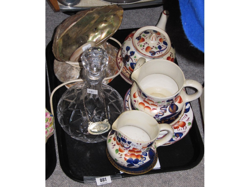 Appraisal: Various Allertons jugs plates etc crystal decanter shell light etc