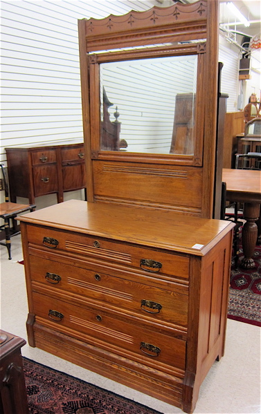 Appraisal: LATE VICTORIAN ASH DRESSER American late th century a low