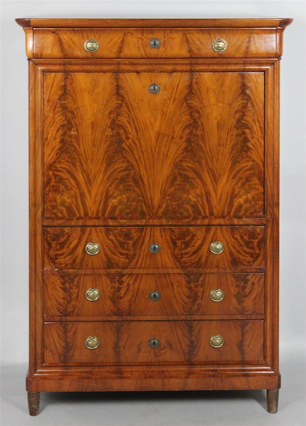 Appraisal: LOUIS PHILIPPE INLAID MAHOGANY SECRETAIRE A ABATTANT THIRD QUARTER TH