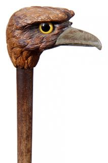 Appraisal: Folk Art Bird Cane- Ca - A carved large bird