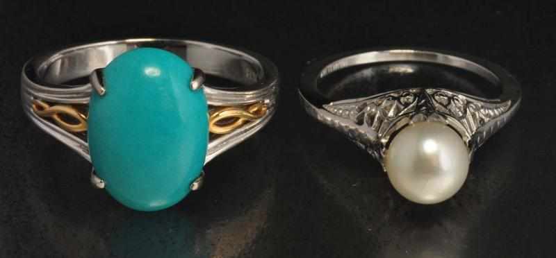 Appraisal: Lot of K Gold Rings Description Includes one in two-tone