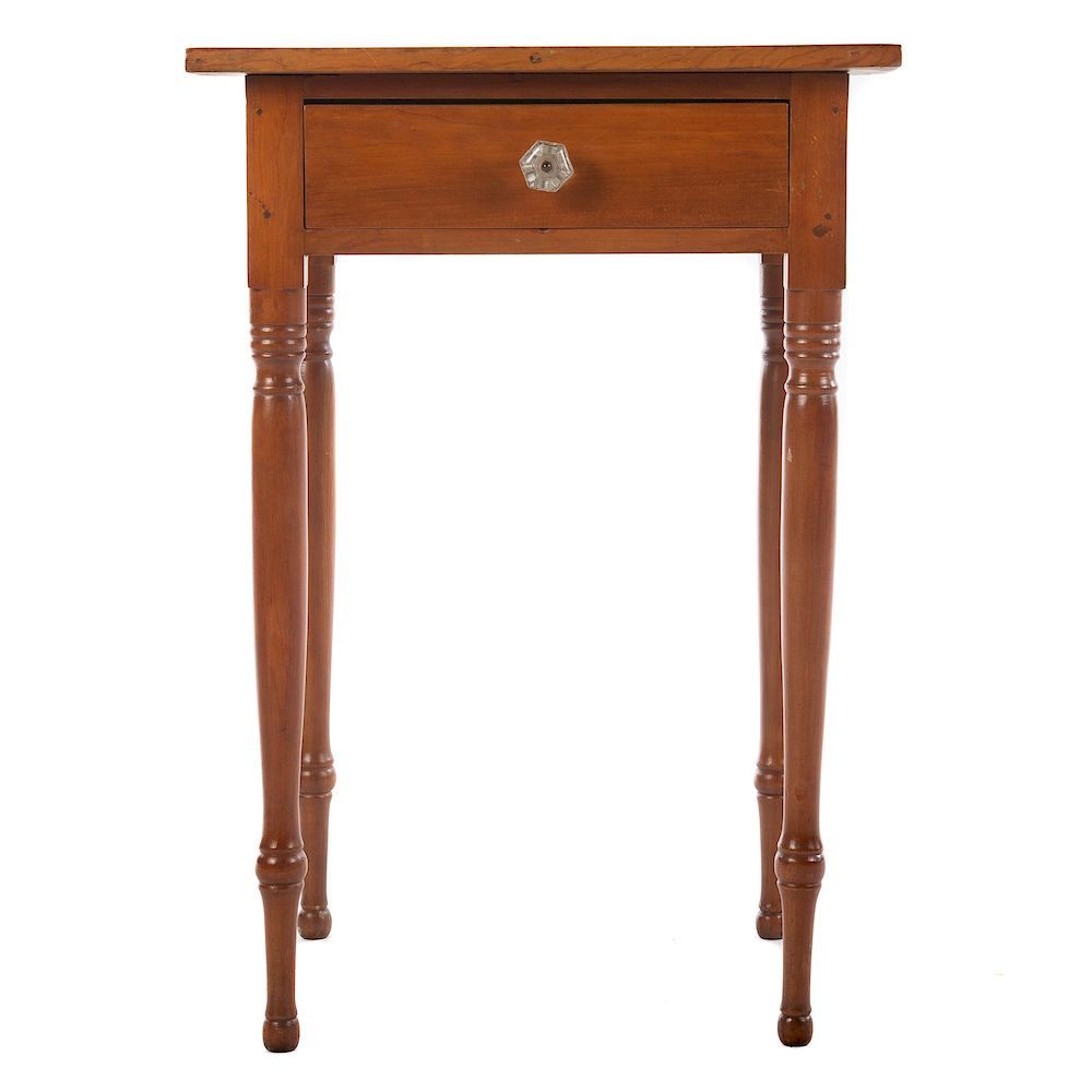 Appraisal: Late Federal Cherrywood One Drawer Stand Pennsylvania circa short drawer