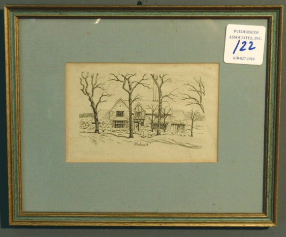 Appraisal: Pen and ink sketch by Henry T MacNeill of Pickwick