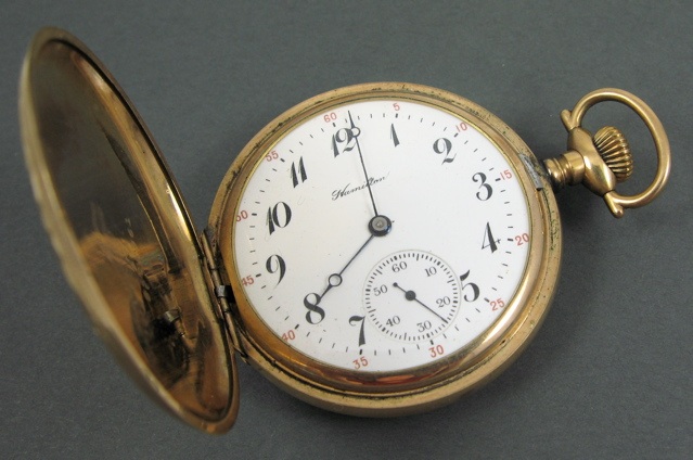 Appraisal: HAMILTON HUNTER CASE POCKET WATCH Hamilton Watch Co c with