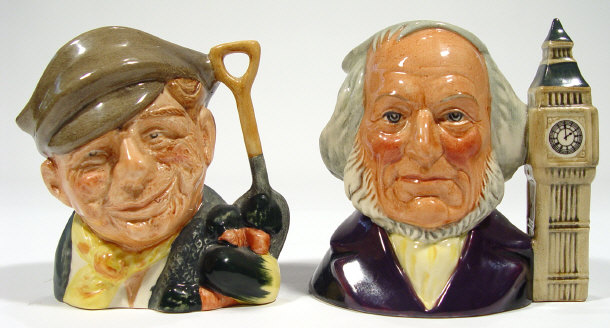 Appraisal: Two small Royal Doulton character jugs 'John Doulton' D and