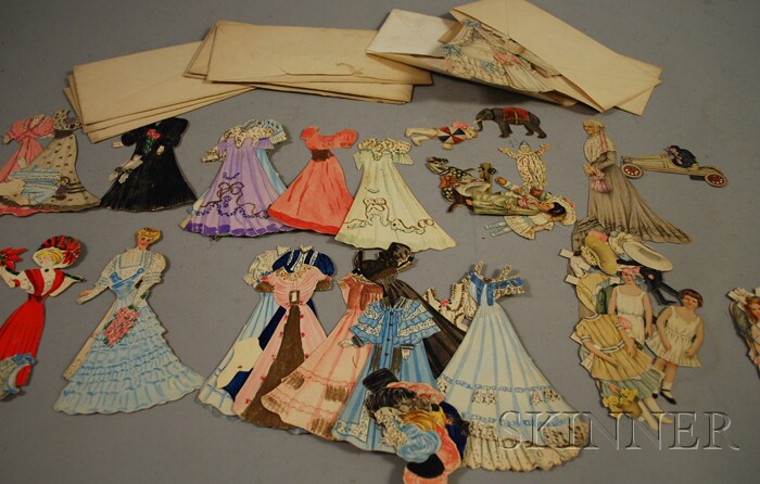 Appraisal: Collection of Early th Century Printed and Hand-painted Paper Dolls