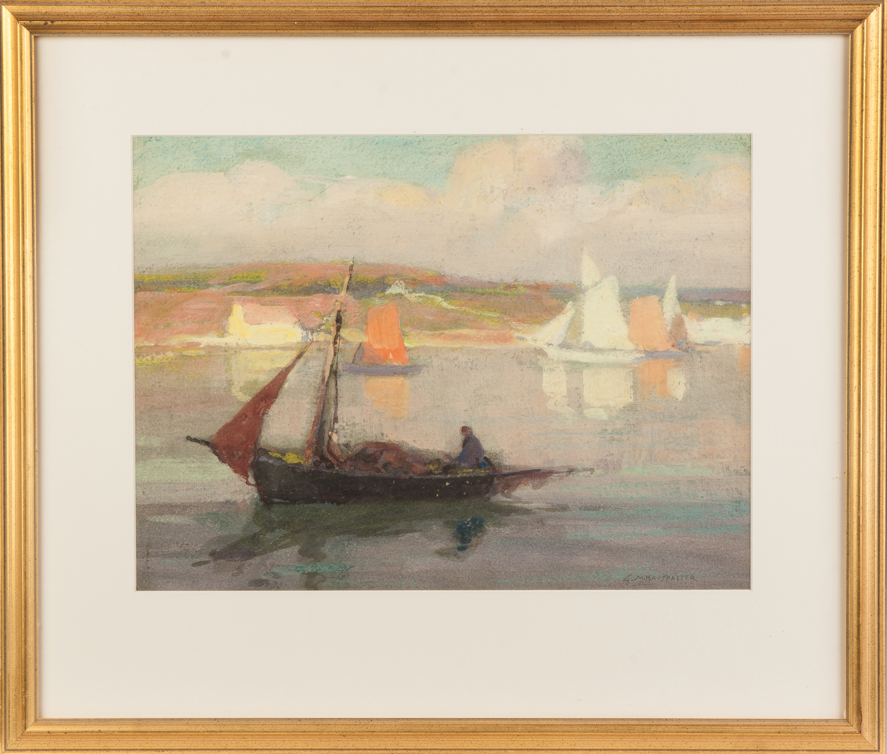 Appraisal: George M Haushalter American - Sailboats Sgn lower right G