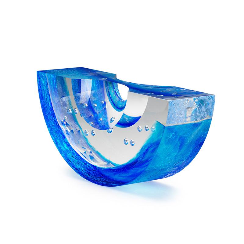 Appraisal: STEVEN WEINBERG Glass sculpture Regatta Boat Condition Report Overall excellent