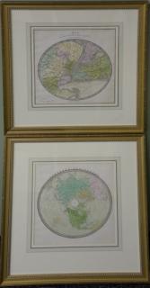 Appraisal: Five Jeremiah Greenleaf hand colored map engraving small folios A