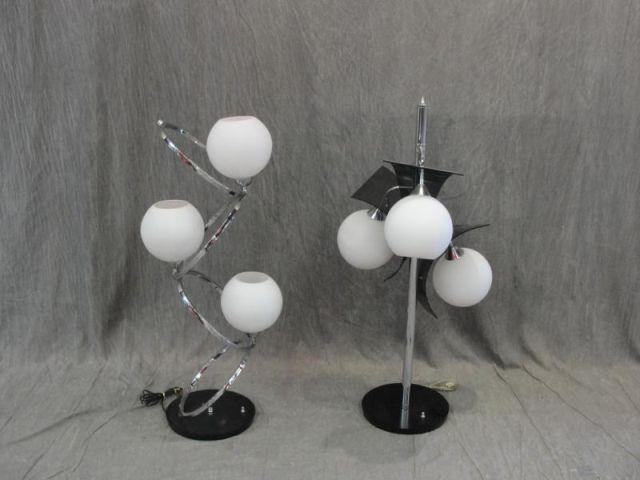 Appraisal: Midcentury Chrome Lamps From a Nanuet NY estate Dimensions h