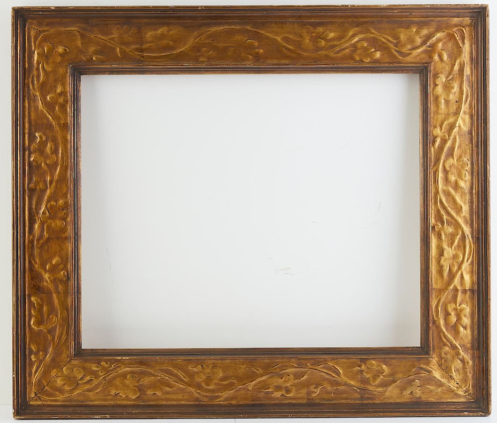 Appraisal: Taos Style Arts and Crafts Frame Taos style carved and