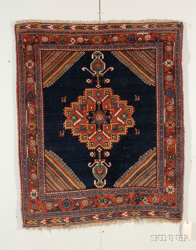 Appraisal: Afshar Rug South Persia early th century minor moth damage