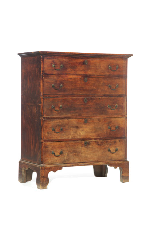 Appraisal: CHIPPENDALE MULE CHEST New England late th century maple and