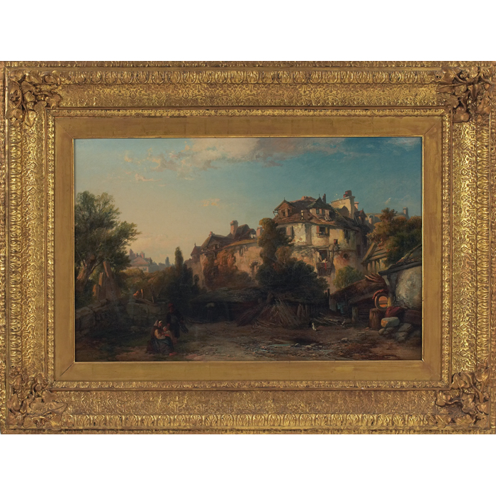 Appraisal: James Vivien de Fleury British th century ''Courtyard and Buildings