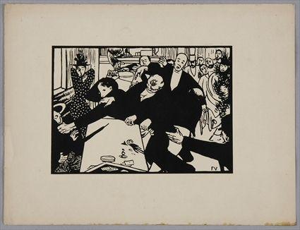 Appraisal: VALLOTTON FELIX - SEVEN WOODCUTS - ALL UNSIGNED SHEET SIZE