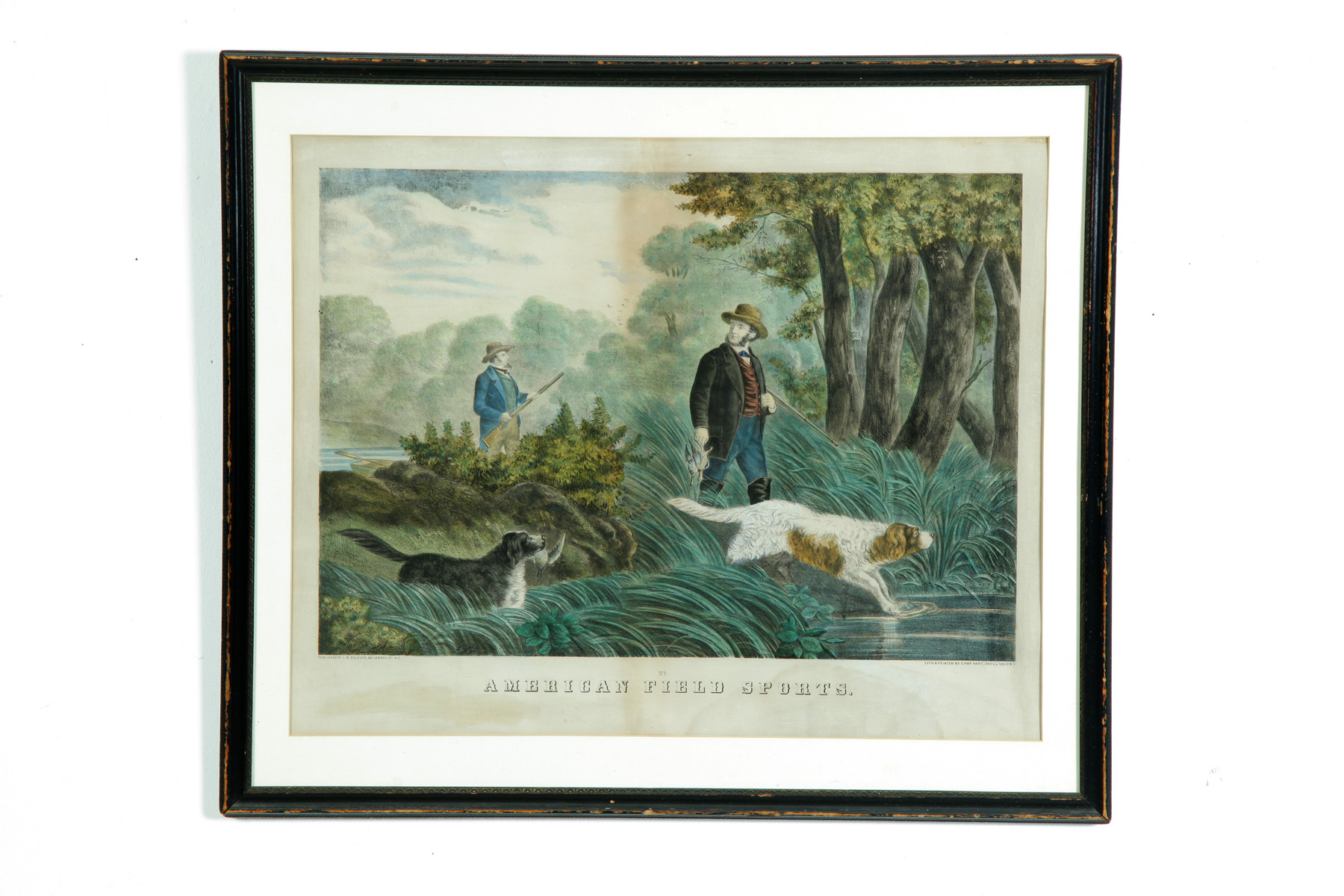 Appraisal: AMERICAN PRINT AMERICAN FIELD SPORTS BY CHARLES HART Handcolored lithograph