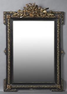 Appraisal: French Ebonized Gilt and Gesso Louis XVI Style Ov French