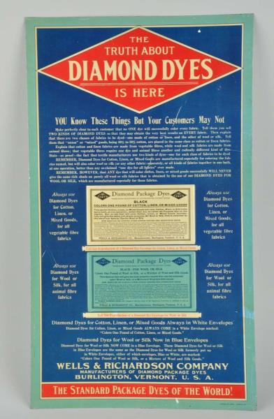 Appraisal: Diamond Dyes Tin Sign This Diamond Dyes sign has minor