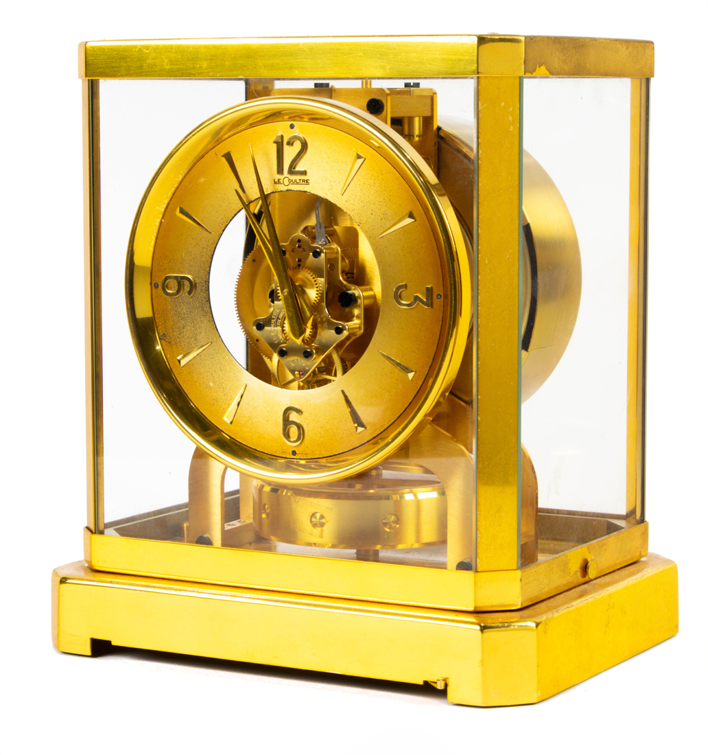 Appraisal: A JAEGER LECOULTRE GILT BRASS ATMOS CLOCK A Jaeger LeCoultre