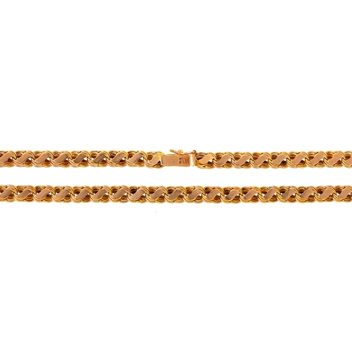 Appraisal: A gold necklet cm l marked g