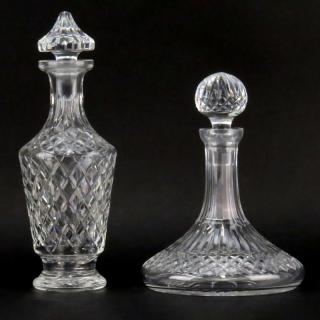 Appraisal: Grouping of Two Waterford Cut Crystal Decanters Includes Lismore ships