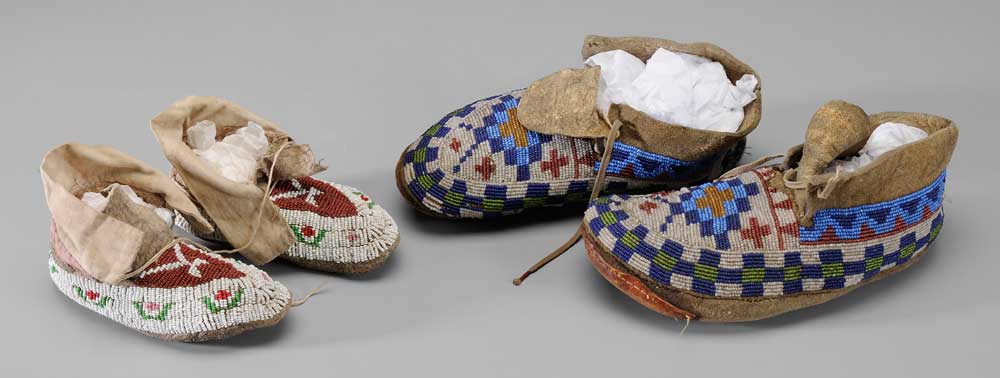 Appraisal: Child Adult Sioux Beaded Moccasins American late th early th