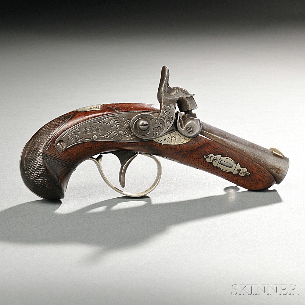 Appraisal: Philadelphia Deringer Pistol c s walnut stock with checkered grip