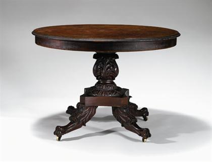 Appraisal: Classical inlaid mahogany center table philadelphia circa The molded inlaid