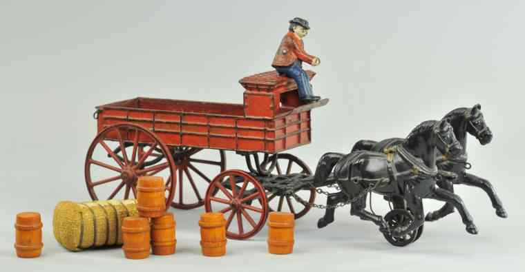 Appraisal: PRATT LETCHWORTH ''BOYS EXPRESS WAGON'' Cast iron open red embossed