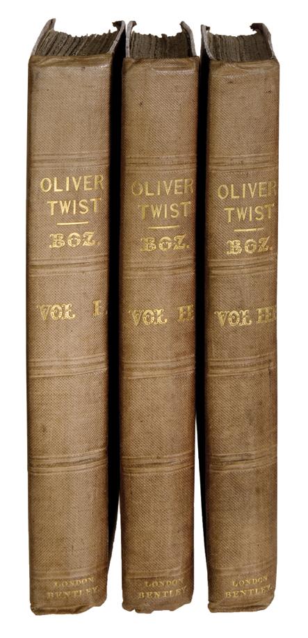 Appraisal: DICKENS Charles Oliver Twist London Richard Bentley volumes mo x