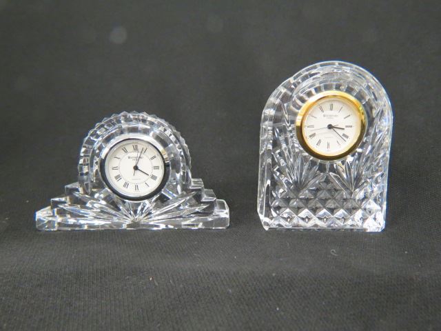 Appraisal: Waterford Cut Crystal Clocks excellent new in boxes tallest is