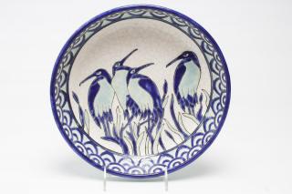 Appraisal: Keralouve La Louviere Belgium Ceramic Bird Plate Art Deco- style