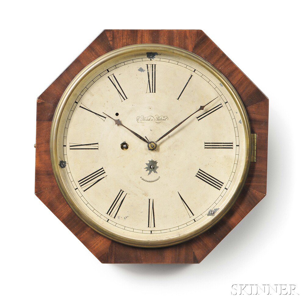 Appraisal: Marine Clock Company Octagonal Gallery Clock New Haven Connecticut c