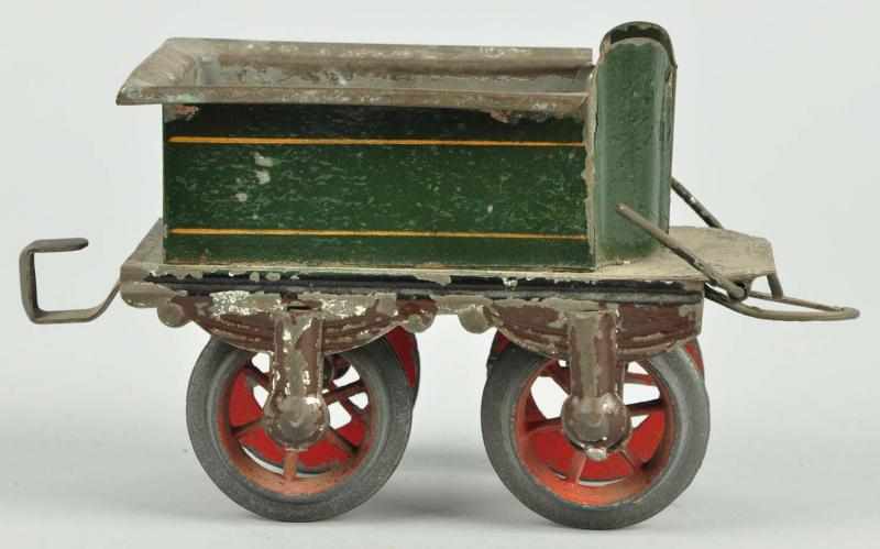 Appraisal: Handpainted Four Wheel Train Tender Description German Circa Probably Carette