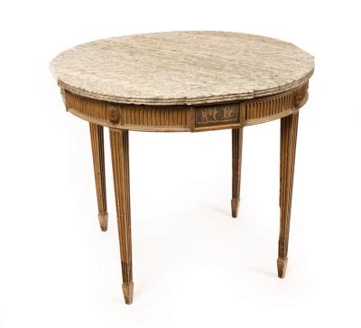 Appraisal: A th Century Adam style marble top table the gilt