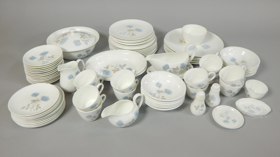 Appraisal: A Wedgwood Ice Rose pattern part dinner service to include