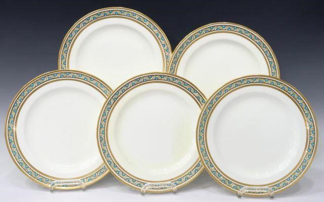 Appraisal: lot of English porcelain dinner plates Mintons retailed by Tiffany