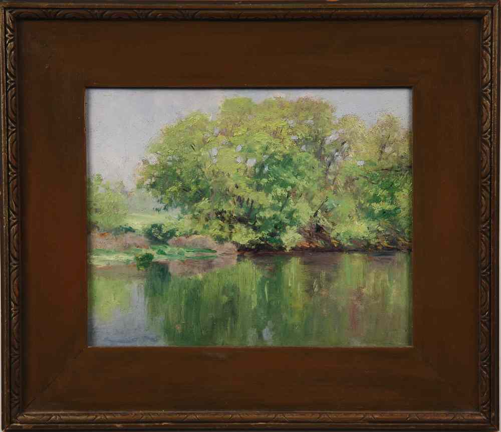 Appraisal: OOB - Late th c American Impressionist Summer Landscape of