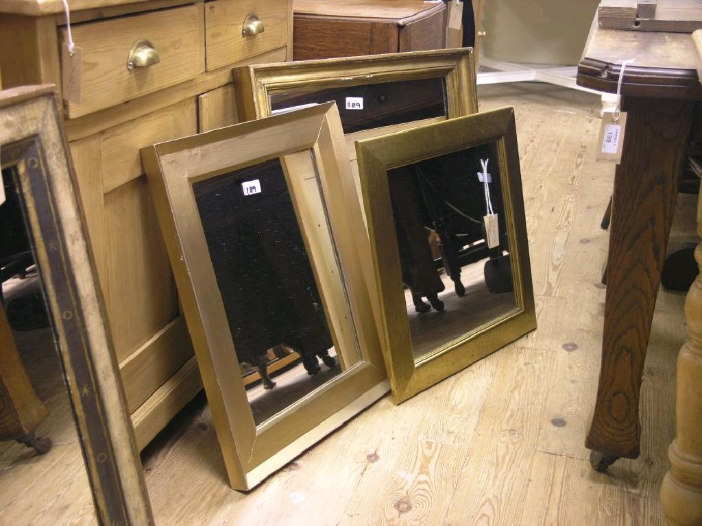 Appraisal: Three various wall mirrors each in moulded frame