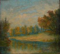 Appraisal: Norman G Rudolph American th Century Oil on canvas landscape