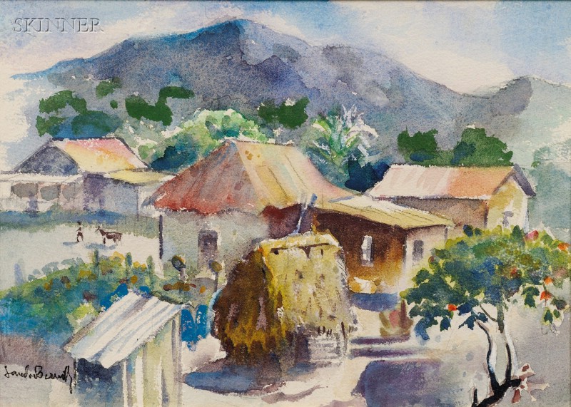 Appraisal: Sandor Bernath American - Honduras View Signed Sandor Bernath l