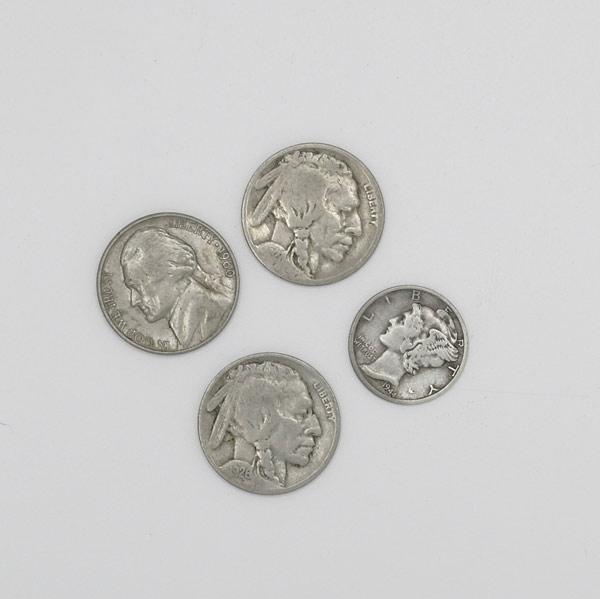 Appraisal: AMERICAN COINS Approx silver nickels - including variety versions together